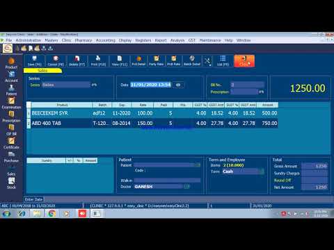 Clinic Op Billing , Prescription, Stock Maintenance software