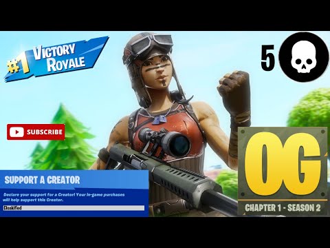 Fortnite OG | 5 Kill Win Gameplay | Controller Player | Creator Code: Cloakified (1080p Open)