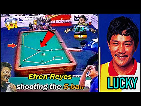 Efren Reyes flukes a ball in a hill-hill match | LUCK or MAGIC?
