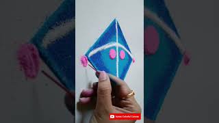 Haldi kunku Special rangoli designs 💛❤️/ Patang Rangoli Designs😍 #shorts