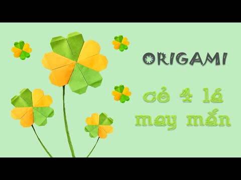 EASY DIY || HƯỚNG DẪN GẤP CỎ 4 LÁ MAY MẮN 🍀🍀🍀 ĐƠN GIẢN DỄ LÀM NHẤT 2023/ HEART FOUR LEAF CLOVER