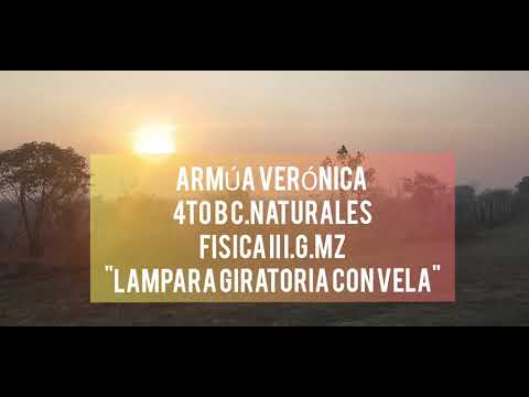 Lámpara giratoria para vela de cera.