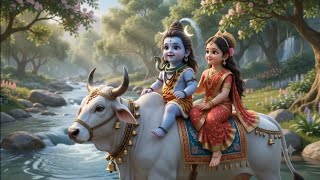 Little shiv and parvati 🔱📿 cartoon #lordshiva #maaparvati #aivideo #TinyAI-Toons #cartoon 