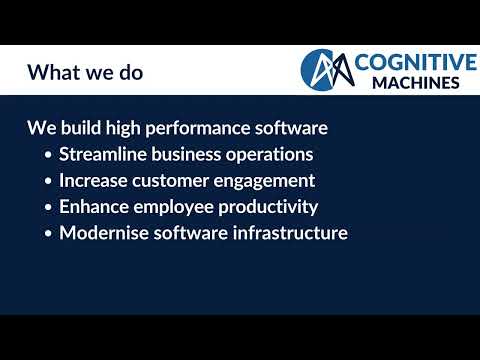 Cognitive Machines   Software Development services