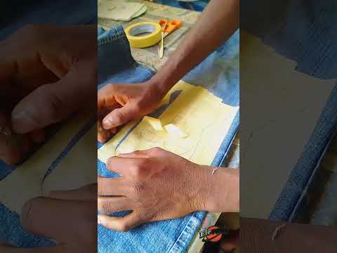 Painted jeans design