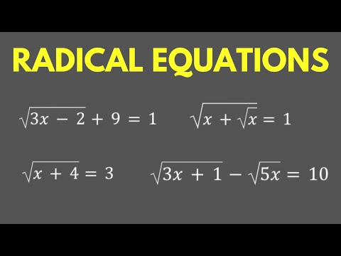 Solving Radical Equations - Precalculus