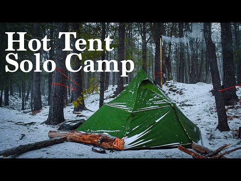 4 Days Winter Camping in a Wood Heated Tent