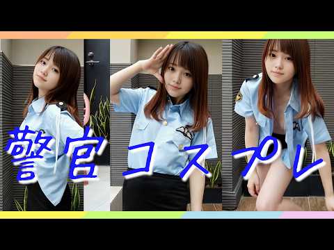 【ポロリ】警官コスプレに生着替え！してみたらもちろん…【ノーパンノーブラ下着紹介】