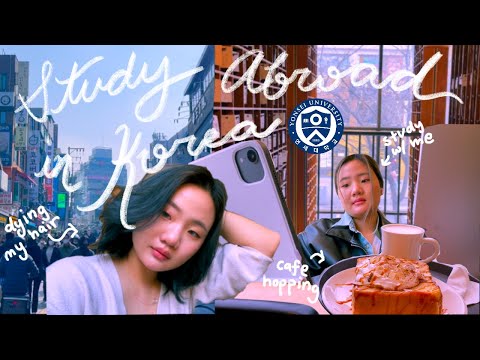month of study abroad in Korea | Yonsei university, cafe + bar hopping, dye my hair