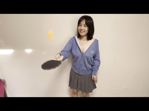 【ノーブラ】ピンポンリフティングやってみたらボールが…