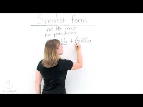 How Do You Put an Expression in Simplest Form?
