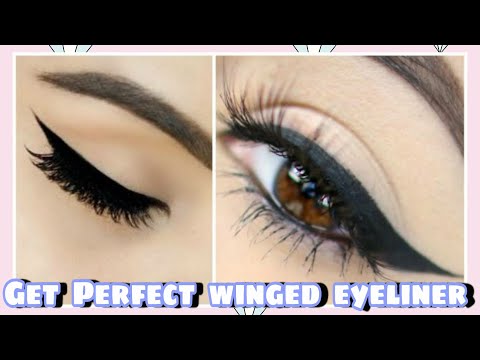 Get Perfect Winged Eyeliner With This Trick || Easy Steps To Get Perfect Winged Eyeliner || #shorts