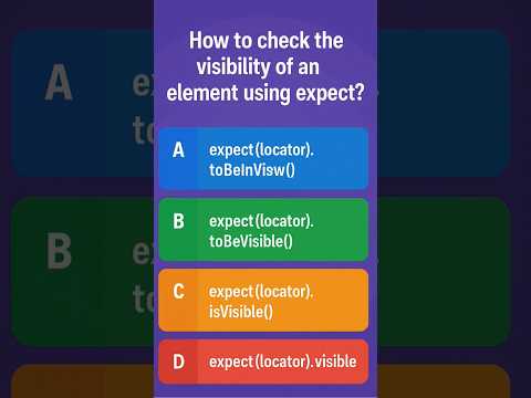 How to Check Element Visibility in Playwright? | Playwright MCQ Quiz #shorts #qa