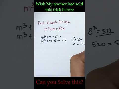 Simple Cubic Equation | You should know this trick