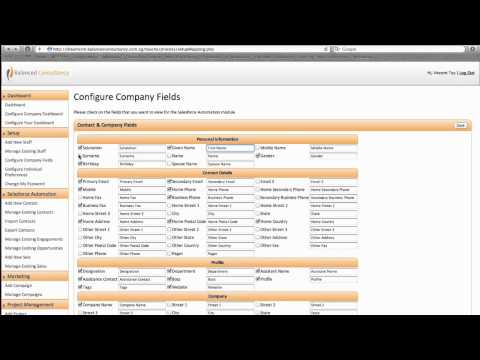 Configuring Your Contact Fields (Setup)