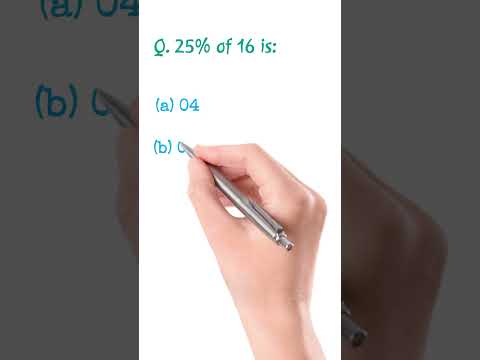 25% of 16  Math Olympiad Question #shorts