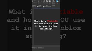 Variables explained in under a MINUTE | Roblox Studio #roblox #robloxscripting