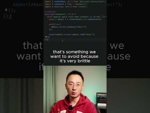 Test from the User’s Perspective in React – Stop Testing Internal States  #webdevelopment