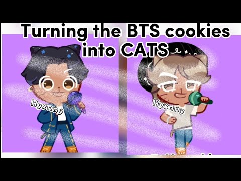 Turning the BTS cookies into CATS- 😳  [CRK | BTS COOKIES]