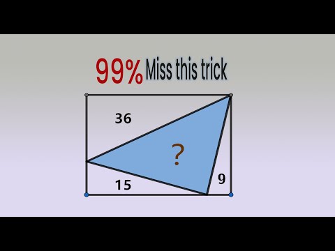 99% miss this trick, what is the area?