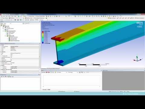 Solid I-Beam Static Structural Finite Element Analysis