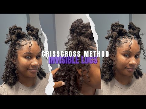  Invisible Locs Tutorial | Criss Cross Method in the Front (Beginner Friendly)