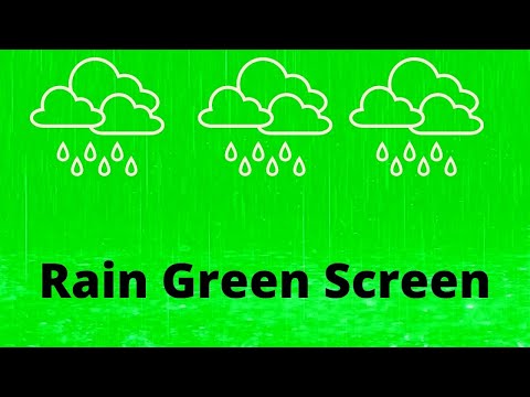 Rain Green Screen + Relaxing Sleep Music