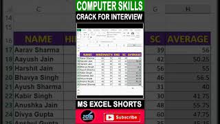 AVERAGE CALCULATION IN EXCEL #shorts #Excel #viral
