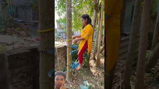Homemade tree climbing tools are very effective.#farming #gardening #agriculture #youtubeshort #new