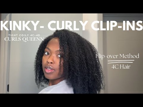 ✨Curls Queen - Kinky Curly 4C-4D Clip-ins - FlipOver method| Beginner Friendly ✨