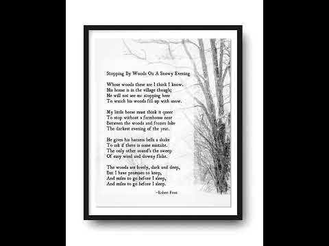 Reciting Stopping By Woods On A Snowy Evening