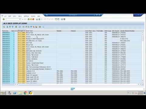 ABAP ALV Grid Display