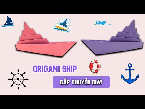 EASY DIY || How to make a paper boat easy/Tự làm thuyền giấy nhanh đẹp chuẩn