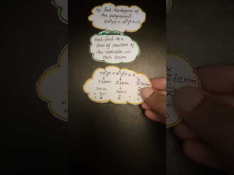 Degree of the polynomials