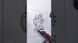#simplerangoli#sideborders #muggulu#art#borderrangoli #sideborderdesigns #viral #lalcolourchibagadi