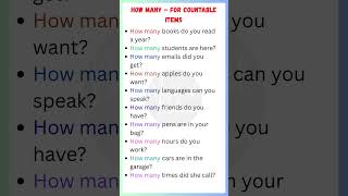 How Many? 🧮 10 Everyday English Questions for Countable Nouns