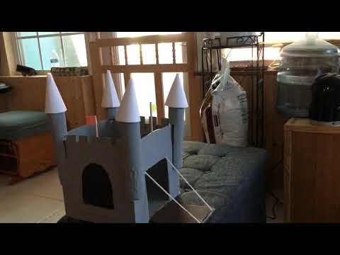 Tyler’s cardboard castle.