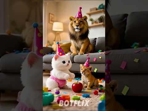 Cat Steals Lion Cub After Chemical Roast Chicken 🐱🦁 | Funny Animal Story | Viral Animal Video