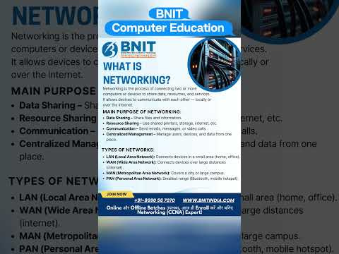 What is Networking ? | BNIT Computer Education | CCNA Course | Networking Course #ccna #networking