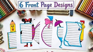 Easy Front Page Design/ Front border design for project work/Assignment border design/Notebook work