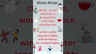 Winter Winter ☃️❄️ | English Poem for Kids | Poem in English for Kids | Poems | Kids Poems 👦👧