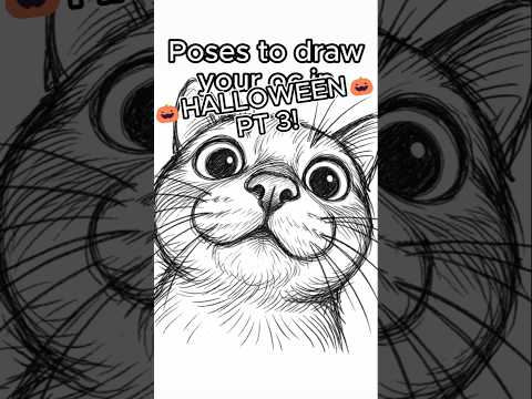 👻 Halloween 💀 | Poses for #oc | PT 3 ( #art #drawingpainting #fyp #shorts )