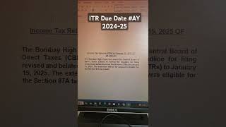 ITR Due date # belated return#AY 2024-25