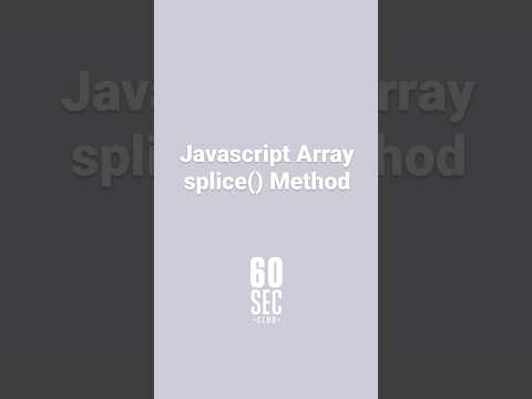Explain #javascript Array Splice() in #60seconds #shorts  by @veenapd