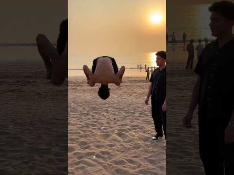 He broke his own record 😱😳 #trending #viralvideo #backflip