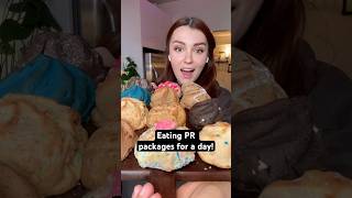 Only eating PR packages for a day! #foodie #shorts #eating #cookies #foodreview