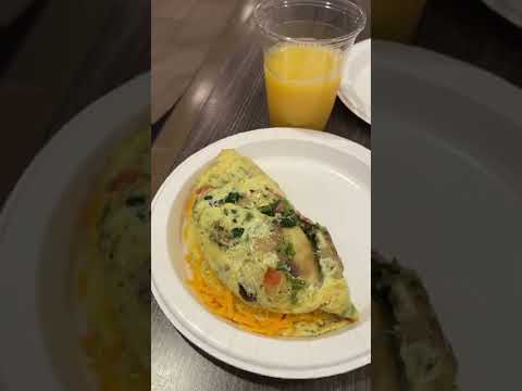 Omelette at hotel breakfast
