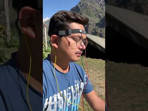 Recording brain signals (EEG) at 13000 ft #neuroscience #kheerganga #mountains #arduino