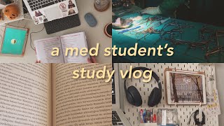 a med student’s study vlog 🧸☕️ | finals week, new desk set-up | #studyvlog #medstudent #medschool
