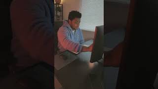 lights setup while working on a laptop! #filmmakingtips #lightinghacks #homestudio #videographytips